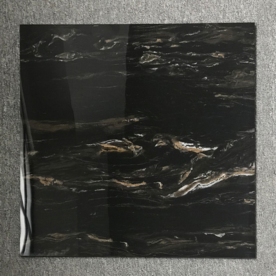 アシド耐性12×12 黒い大理石 顔白の静脈のガラスのタイル