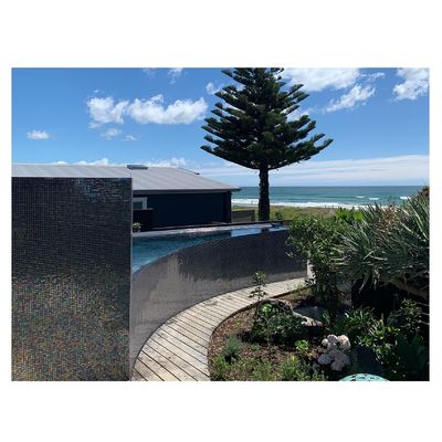 48x48mm 虹彩色の銀ガラス モザイク鏡タイル プール 青いガラスタイル