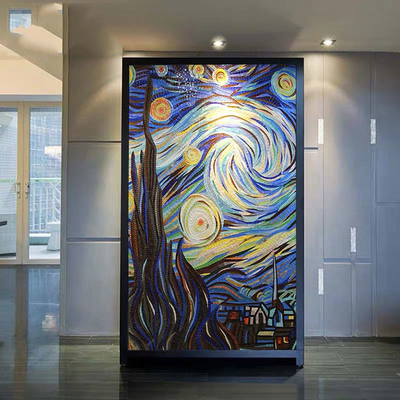 壁飾り グレー ヴァンゴッホ 星空 氷玉 水晶 モザイク 切断絵 パズル