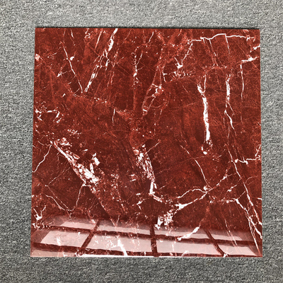 グロッシー スーパーレッド 600x600mm 床タイル 24x24 レッドスター ポーリング クォーツセラミックタイル