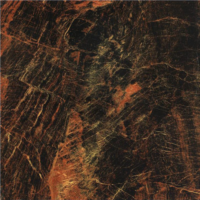 600x600mm 床の仕様 現代の床のための光り輝く黒と赤のポルセラン床タイル